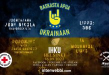 Raskasta Apua Ukrainaan -tapahtuma Helsingissä 16.9.2022 Raskasta Apua Ukrainaan