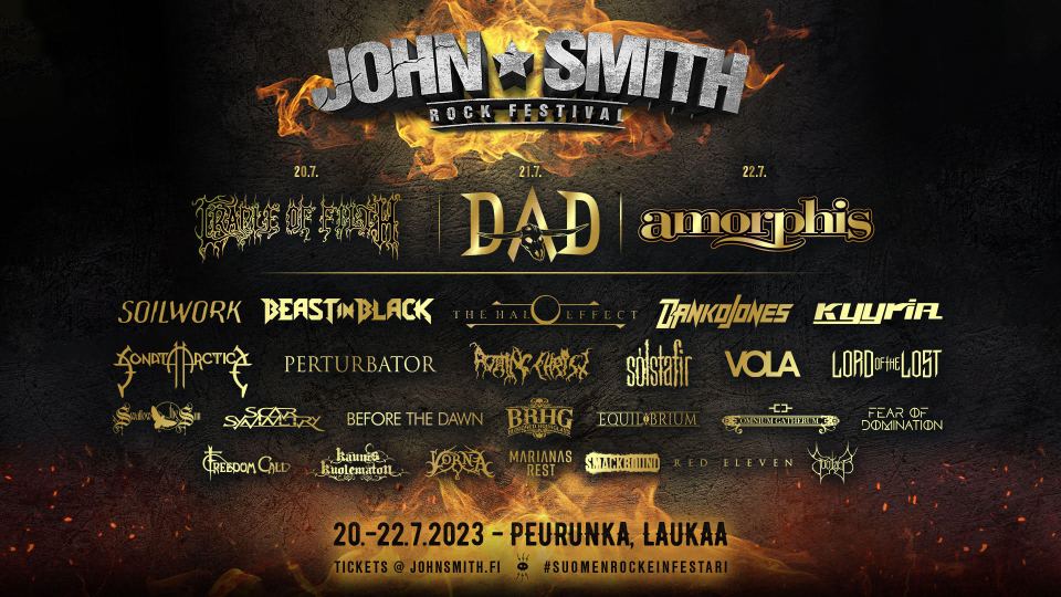 John Smith Rock Festival - viimeiset esiintyjät julki - Metalliluola
