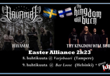 Havamal ja Thy Kingdom Will Burn kahdelle keikalle Suomeen huhtikuussa