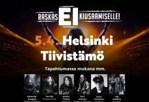 Raskas Ei kiusaamiselle! -kiertue saapuu Helsingin Tiivistämölle lauantaina 5.4.
