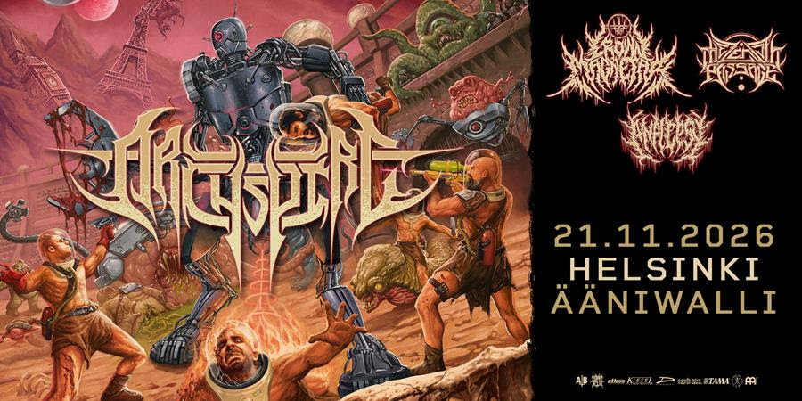 Kanadalainen teknistä death metallia soittava Archspire saapuu Helsinkiin marraskuussa