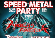 Speed Metal Party Tampereen Tavara-asemalla 29.8.2026 – Pääesiintyjänä espanjalainen Angelus Apatrid