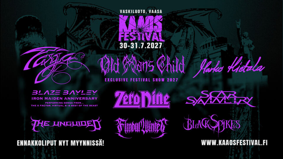 Kaaos Festival julkisti lisää esiintyjiä – Old Man’s Child sekä Marko Hietala vahvistamaan ohjelmistoa