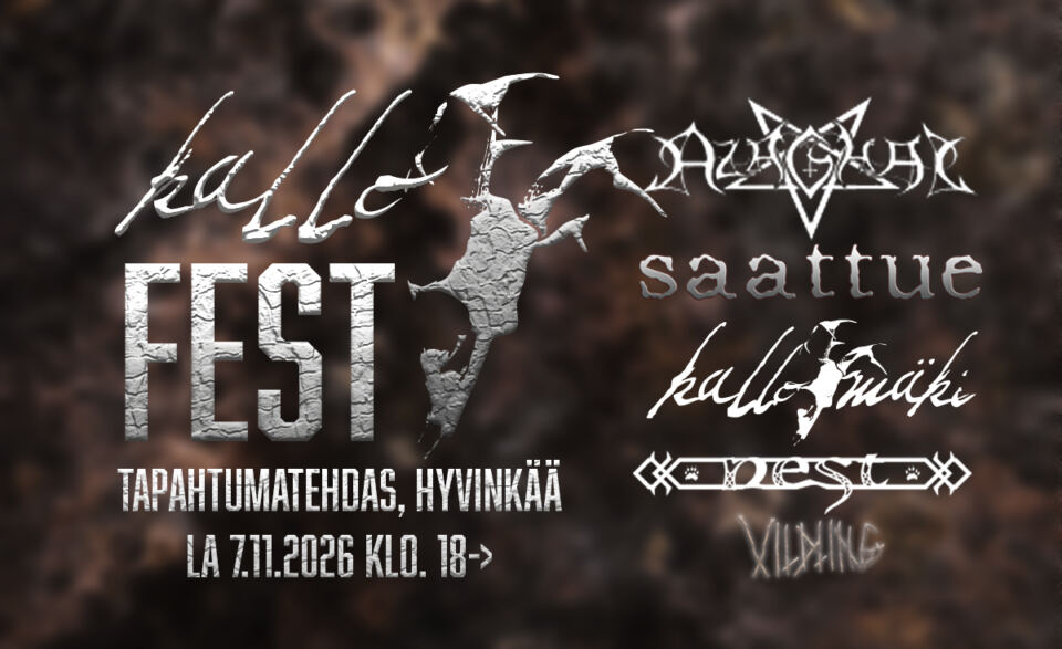 Kallofest tuo raskaan musiikin ja pimeyden Hyvinkään Tapahtumatehtaalle